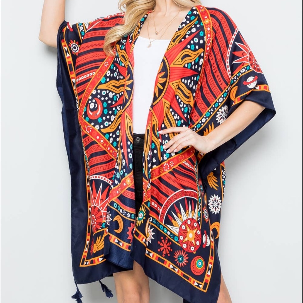 NWT! Stunning Celestial SUN Kimono/ Beach Coverup! - Picture 2 of 3